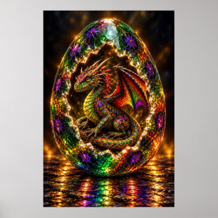 Póster Huevo de Dragón Joyado