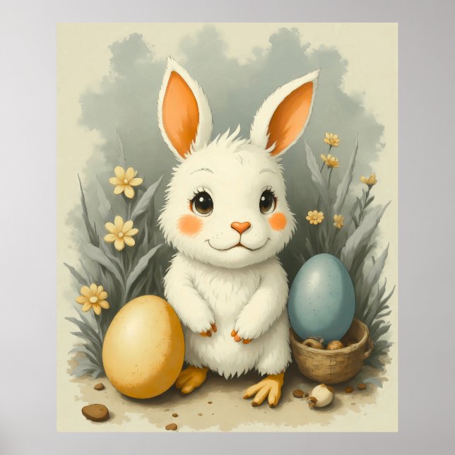 Póster Huevo de Mandala - Intrincado Diseño Floral Boho (Frente)