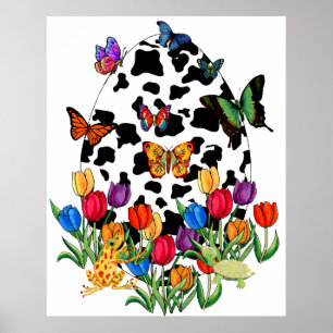 Póster Huevo de Pascua de la Piel de Vaca