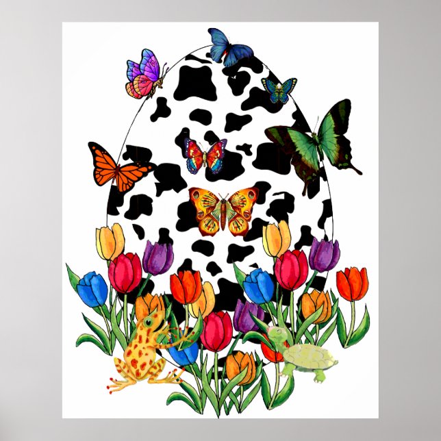 Póster Huevo de Pascua de la Piel de Vaca (Frente)