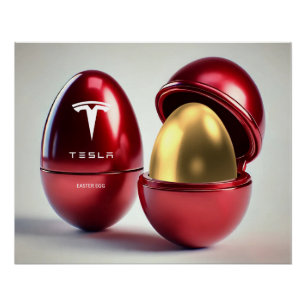 Póster Huevo de Pascua de Tesla