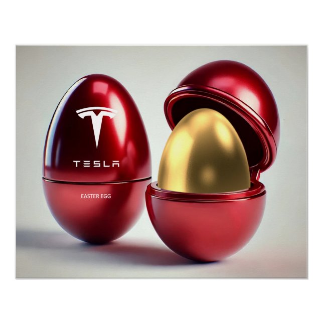 Póster Huevo de Pascua de Tesla (Anverso)