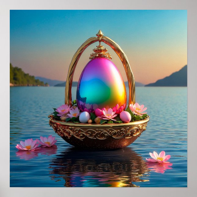 Póster Huevo de Pascua dorado (Frente)