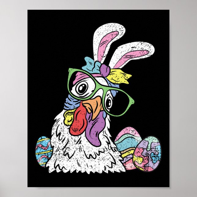 Póster Huevo de pollo Caza de Pascua Bunny Ears Farm Anim (Frente)