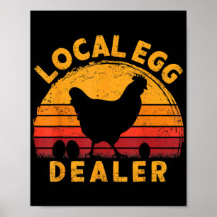 Póster Huevo de pollo para granjeros de granjeros de huev