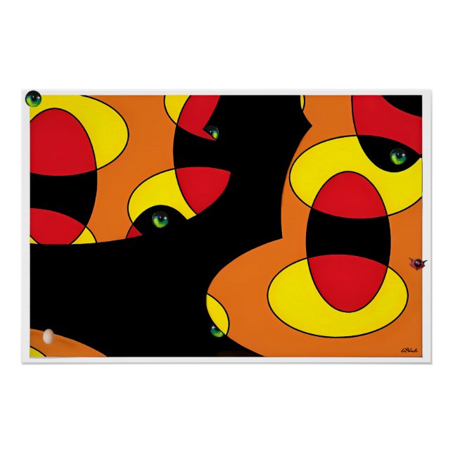 Póster Huevo en los ojos II (Anverso)