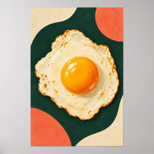 Póster Huevo Frito Sunny Side Up – Pared de Cocina Modern