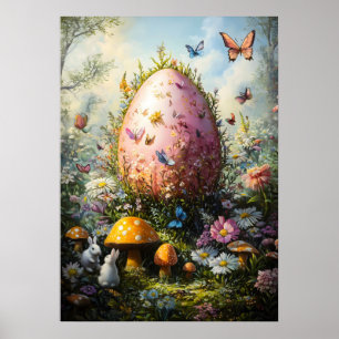 Póster Huevo gigante de fantasía en Poster de hongos fore