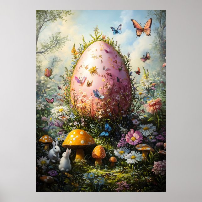 Póster Huevo gigante de fantasía en Poster de hongos fore (Frente)