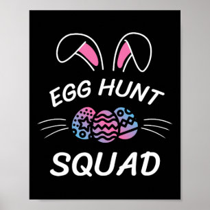 Póster Huevo Hunt Squad Hung Season Funny Easter Day Par