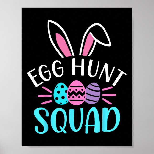 Póster Huevo Hunt Squad Shirt Hunt Season Funny Easter D (Frente)