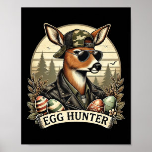 Póster Huevo Hunter Deer Buck Byckward Cap Deer Huning Ea