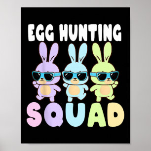 Póster Huevos Caza Escuadrón Funny Caza de Huevos de Pasc