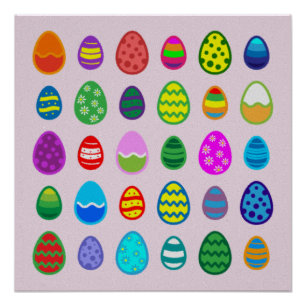 Póster Huevos de Pascua