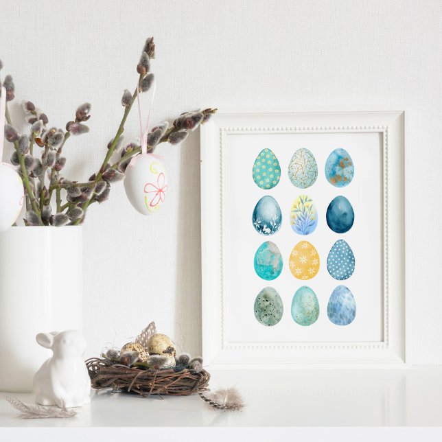 Póster Huevos de Pascua acuarela (Subido por el creador)