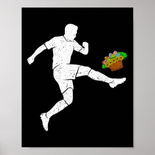 Póster Huevos de Pascua de fútbol dibujados Deportes Niño