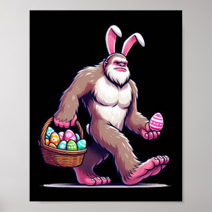 Póster Huevos de Pascua de Pascua Masculino Sasquatch Con