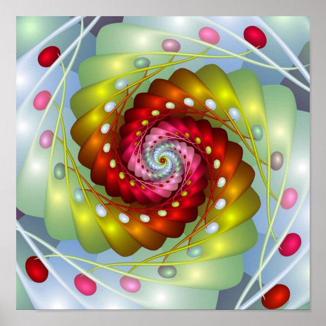 Póster Huevos de Pascua en espiral (Frente)