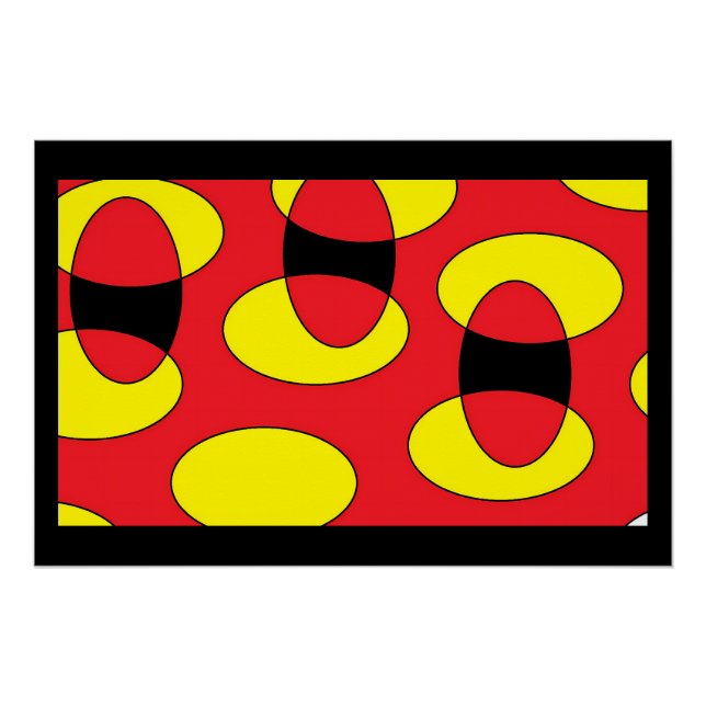 Póster Huevos de un demonio - Arte abstracto de Ken Gage (Anverso)