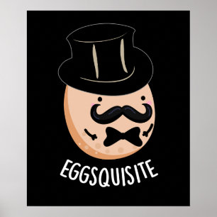 Póster Huevos divertidos y exquisitos huevos Pun oscuro B