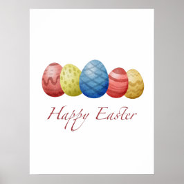 Póster Huevos felices de Pascua