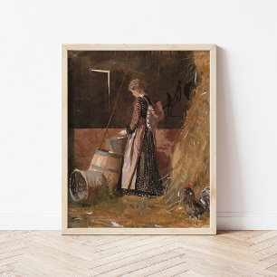 Póster Huevos frescos Winslow Homer