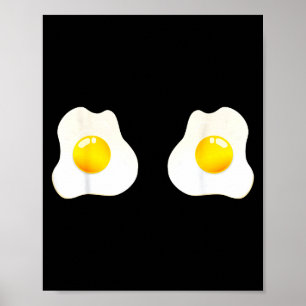 Póster Huevos Fritos Geniales Huevo Lado Soleado