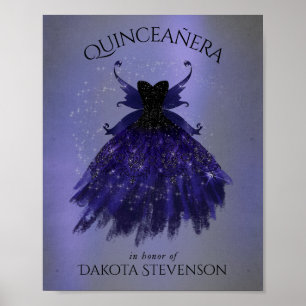 Póster Huevos góticos Indigo Gown   Oscuro Royal Purple S