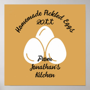 Póster Huevos picados editables