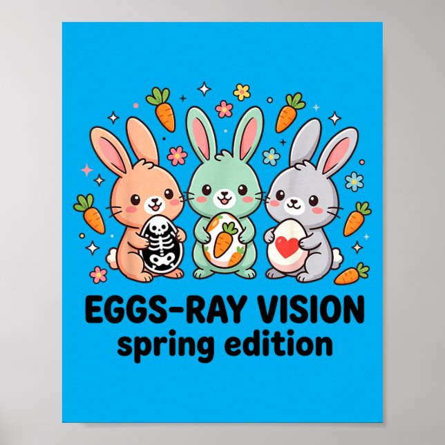Póster Huevos-Ray Edición de Primavera Divertido Rad Tech (Frente)
