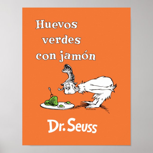 Póster Huevos Verdes con Jamón del Dr. Seuss (Frente)