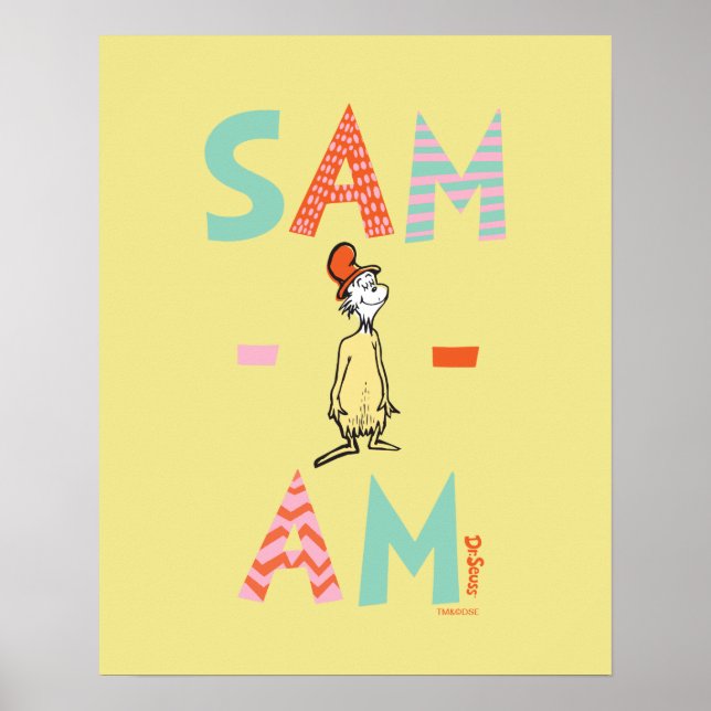 Póster Huevos Verdes con Jamón | Sam-I-Am (Frente)