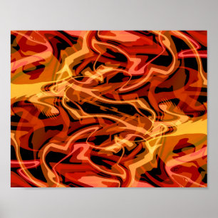 Póster Huevos y pimientos desconcertados