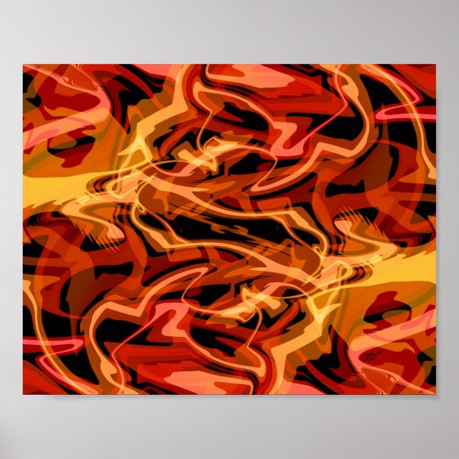 Póster Huevos y pimientos desconcertados (Frente)