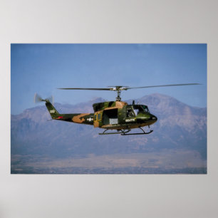 Póster Huey gemelo UH-1N