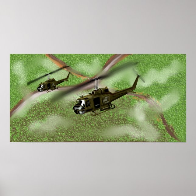 Póster Huey Gunships 1967 (Frente)
