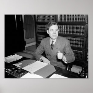 Póster Huey Long En Su Escritorio - El Kingfish - 1935