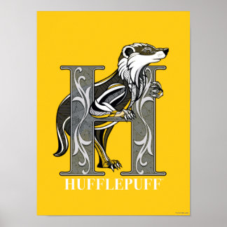 Póster HUFFLEPUFF™ Crosshatched Emblem