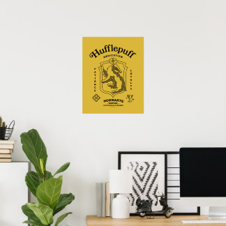 Póster HUFFLEPUFF™ Dedicación Paciencia Lealtad Escudo