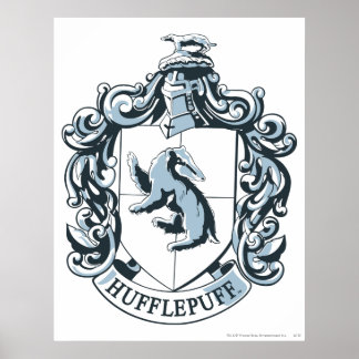 Póster Hufflepuff Escudo Azul