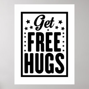 Póster Hug Day - Fun Retro Advertising