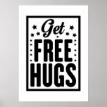 Póster Hug Day - Fun Retro Advertising<br><div class="desc">Retro style board. Black and white. Hug day design by José Ricardo</div>