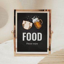 Póster Huggies y Chuggies Baby Shower Food