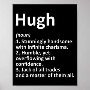 Póster Hugh Definition Personalizada Nombre Gracioso Cump