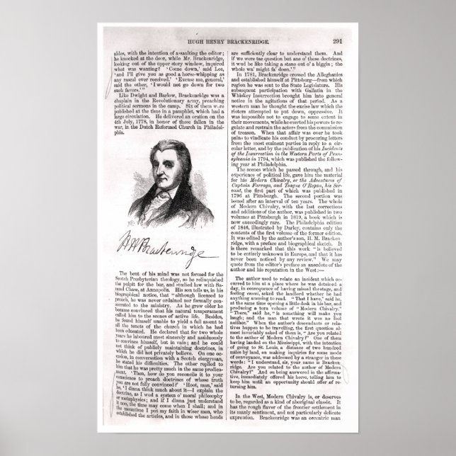 Póster Hugh Henry Brackenridge (Frente)