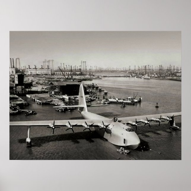 Póster Hughes H4 Spruce Goose 1947 (Frente)