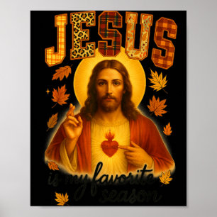 Póster Hugvyn Día de Acción de Gracias Jesús Es Mi Estaci