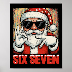 Póster Hugvyn Divertido Seis Siete Meme Navidad Genial Sa