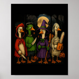 Póster Hugvyn Halloween Horror ganso Fantasma Goose M