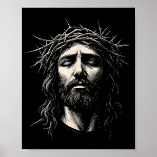 Póster Hugvyn Jesús Rostro Cristiano Corona De Espinas Re